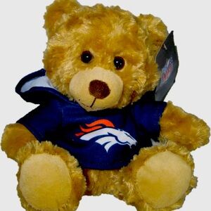 NFL Denver Broncos Plush Teddy Bear with Blue Hoodie